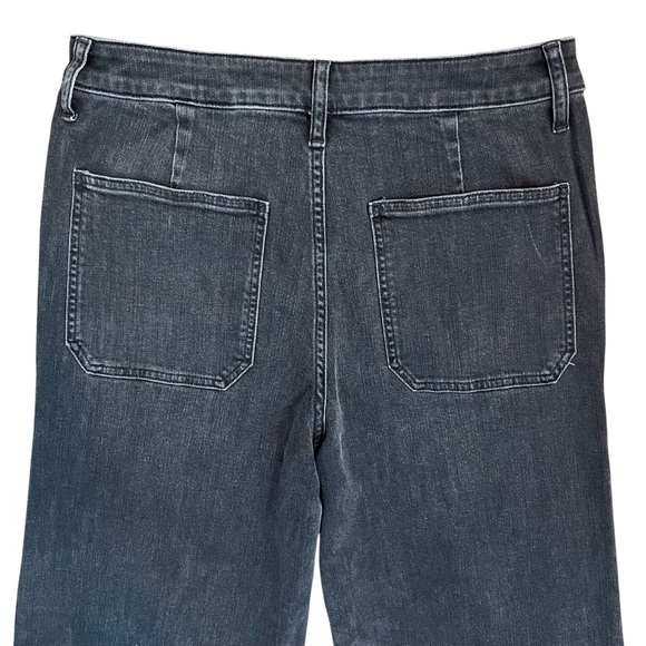 J. CREW '96 Denim Trouser Wide Leg Sailor Jeans Black High Waist Size 29P Petite - Picture 6 of 15